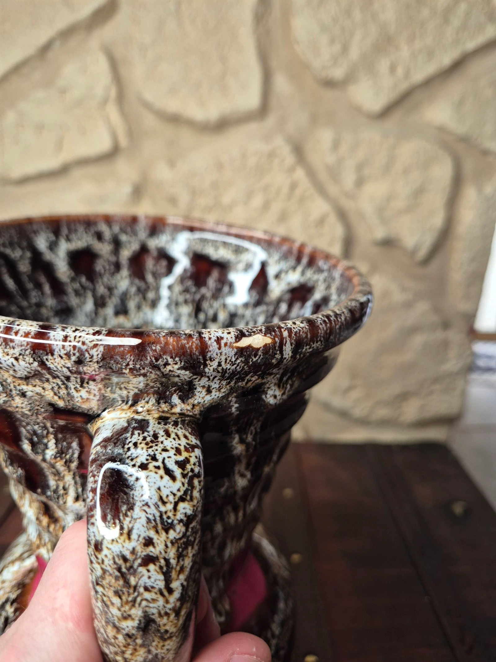 Vase with 2 handles vintage VALLAURIS style – photo 8